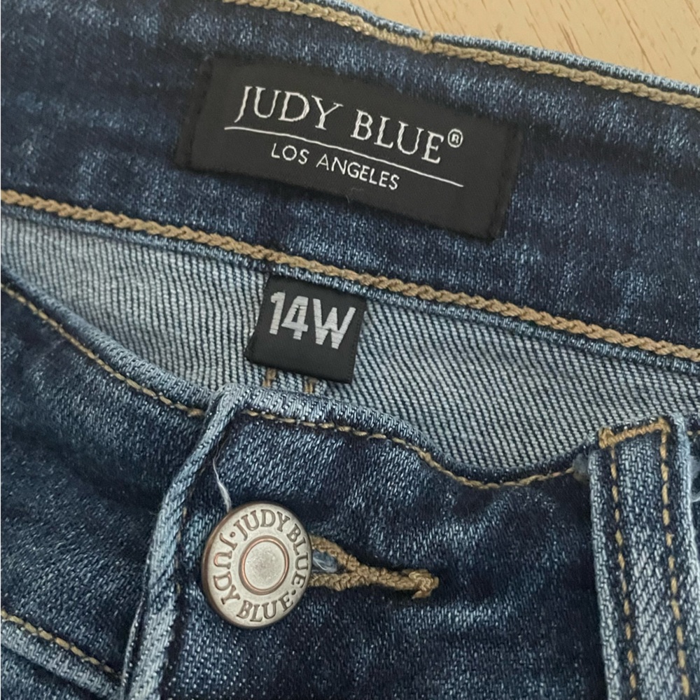 Judy Blue Boyfriend Jeans 14W Plus Stretch Denim High Rise - Picture 7 of 14